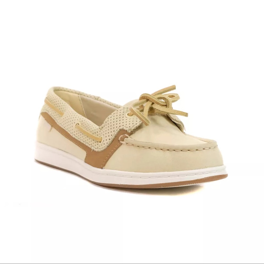 Sperry Women's Starfish Tan Pin Perforated Boat Shoes